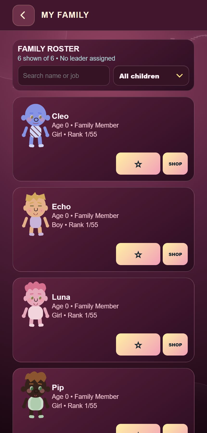Name your children and revisit them in your family collection.